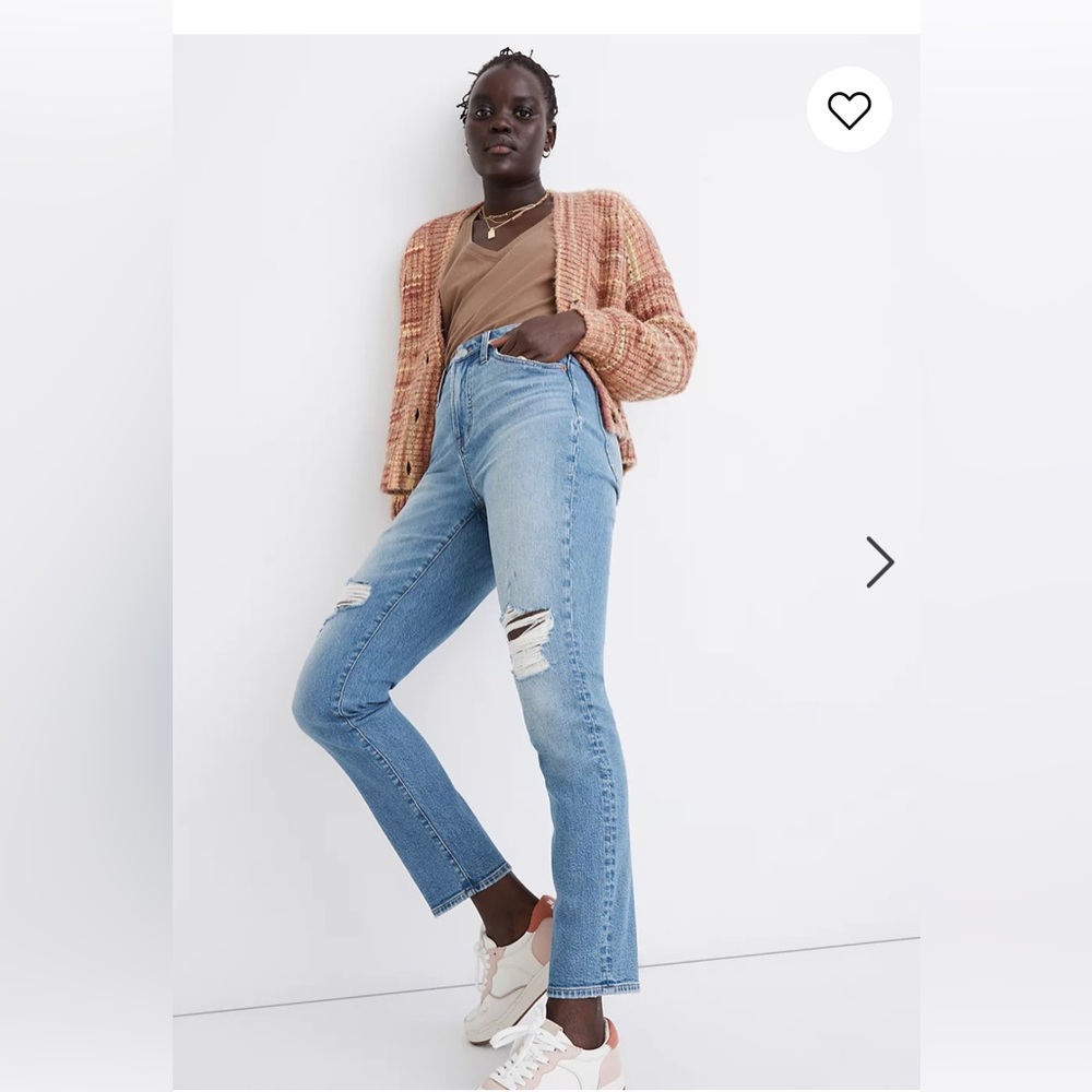Madewell The Curvy Perfect Vintage Jean in Denman Wash: Ripped Edition